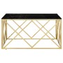 Mesa de centro dorada acero inoxidable y vidrio templado de , Mesas de centro - Ref: Foro24-349980, Precio: 262,01 €, Descuen...