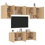Muebles de TV de pared 6 pzas madera de ingeniería roble Sonoma von , TV-Möbel - Ref: Foro24-3216441, Preis: 205,89 €, Rabatt: %