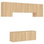Muebles de TV de pared 6 pzas madera de ingeniería roble Sonoma von , TV-Möbel - Ref: Foro24-3216441, Preis: 205,89 €, Rabatt: %