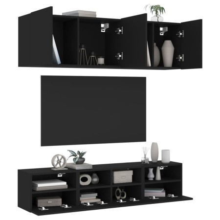 Muebles de TV de pared 5 piezas madera de ingeniería negro von , TV-Möbel - Ref: Foro24-3216512, Preis: 165,06 €, Rabatt: %