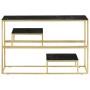 Mesa consola acero inoxidable dorado y vidrio templado by , console tables - Ref: Foro24-350004, Price: 229,59 €, Discount: %