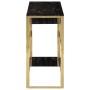 Mesa consola acero inoxidable dorado y vidrio templado by , console tables - Ref: Foro24-350004, Price: 229,59 €, Discount: %