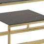 Mesa consola acero inoxidable dorado y vidrio templado by , console tables - Ref: Foro24-350004, Price: 229,59 €, Discount: %