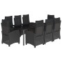 Set de comedor de jardín 9 pzas y cojines ratán sintético negro by , Garden sets - Ref: Foro24-3212761, Price: 1,00 €, Discou...