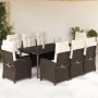 Set comedor para jardín 9 pzas y cojines ratán sintético marrón von , Gartensets - Ref: Foro24-3212780, Preis: 1,00 €, Rabatt...