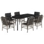 Set comedor jardín 7 pzas y cojines ratán sintético gris von , Gartensets - Ref: Foro24-3212136, Preis: 775,05 €, Rabatt: %