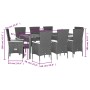 Set de comedor de jardín 7 pzas y cojines ratán sintético negro by , Garden sets - Ref: Foro24-3277509, Price: 927,95 €, Disc...