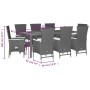 Set de comedor de jardín 9 pzas y cojines ratán sintético negro von , Gartensets - Ref: Foro24-3277516, Preis: 1,00 €, Rabatt: %