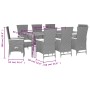 Set de comedor de jardín 9 pzas y cojines ratán sintético negro by , Garden sets - Ref: Foro24-3277521, Price: 1,00 €, Discou...