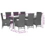 Set comedor de jardín 9 pzas con cojines ratán sintético beige von , Gartensets - Ref: Foro24-3277580, Preis: 1,00 €, Rabatt: %