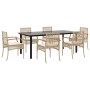 Set comedor de jardín 7 pzas con cojines ratán sintético beige von , Gartensets - Ref: Foro24-3213636, Preis: 558,26 €, Rabat...