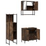 Set de muebles baño 3 pzas madera contrachapada roble ahumado de , Muebles de baño - Ref: Foro24-3214702, Precio: 174,20 €, D...