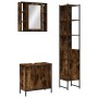 Set de muebles baño 3 pzas madera contrachapada roble ahumado de , Muebles de baño - Ref: Foro24-3214742, Precio: 200,93 €, D...