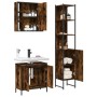 Set de muebles baño 3 pzas madera contrachapada roble ahumado de , Muebles de baño - Ref: Foro24-3214742, Precio: 200,93 €, D...
