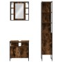 Set de muebles baño 3 pzas madera contrachapada roble ahumado von , Badezimmermöbel - Ref: Foro24-3214737, Preis: 185,83 €, R...