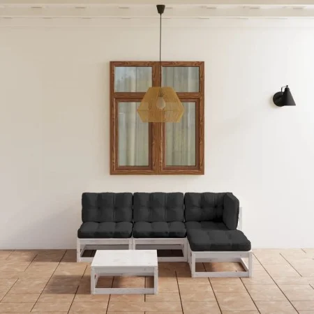 5-piece garden furniture set with solid pine wood cushions by vidaXL, Garden sets - Ref: Foro24-3076540, Price: 470,11 €, Dis...