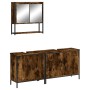 Set de muebles baño 3 pzas madera contrachapada roble ahumado von , Badezimmermöbel - Ref: Foro24-3214672, Preis: 173,50 €, R...