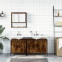 Set de muebles baño 3 pzas madera contrachapada roble ahumado de , Muebles de baño - Ref: Foro24-3214672, Precio: 172,90 €