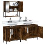 Set de muebles baño 3 pzas madera contrachapada roble ahumado von , Badezimmermöbel - Ref: Foro24-3214672, Preis: 173,50 €, R...