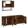 Set de muebles baño 3 pzas madera contrachapada roble ahumado de , Muebles de baño - Ref: Foro24-3214672, Precio: 172,90 €