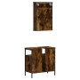 Set de muebles baño 2 pzas madera contrachapada roble ahumado von , Badezimmermöbel - Ref: Foro24-3214777, Preis: 91,90 €, Ra...
