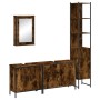 Set de muebles baño 4 pzas madera contrachapada roble ahumado von , Badezimmermöbel - Ref: Foro24-3214812, Preis: 234,36 €, R...