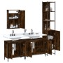 Set de muebles baño 4 pzas madera contrachapada roble ahumado de , Muebles de baño - Ref: Foro24-3214812, Precio: 234,14 €