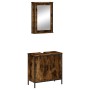 Set de muebles baño 2 pzas madera contrachapada roble ahumado by , Bathroom furniture - Ref: Foro24-3214782, Price: 104,45 €,...