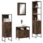 Set de muebles baño 4 pzas madera contrachapada roble ahumado von , Badezimmermöbel - Ref: Foro24-3214827, Preis: 221,08 €, R...