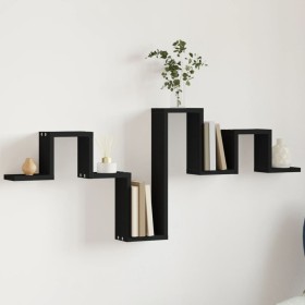 Estantería de pared madera de ingeniería negro 104,5x10x43 cm by , Shelves and shelves - Ref: Foro24-840724, Price: 26,68 €, ...