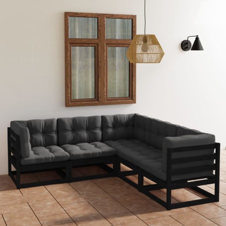 5-piece garden furniture set with solid pine wood cushions by vidaXL, Garden sets - Ref: Foro24-3076548, Price: 584,41 €, Dis...
