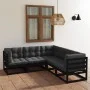 Juego de muebles de jardín 5 pzas y cojines madera pino maciza de vidaXL, Conjuntos de jardín - Ref: Foro24-3076548, Precio: ...