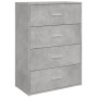 Aparadores 2 uds madera de ingeniería gris hormigón 60x31x84 cm de , Aparadores - Ref: Foro24-3276584, Precio: 182,15 €