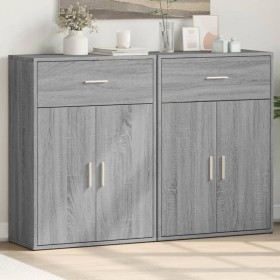 Aparadores 2 uds madera de ingeniería gris Sonoma 60x30x84 cm von , Sideboards - Ref: Foro24-3276600, Preis: 149,97 €, Rabatt: %