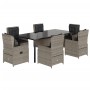 Set comedor jardín 7 pzas y cojines ratán sintético gris claro by , Garden sets - Ref: Foro24-3262908, Price: 931,74 €, Disco...