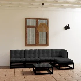 6-teiliges Gartenmöbel-Set mit Kissen aus massivem Kiefernholz von vidaXL, Gartensets - Ref: Foro24-3076573, Preis: 575,08 €,...
