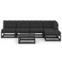 6-piece garden furniture set with solid pine wood cushions by vidaXL, Garden sets - Ref: Foro24-3076573, Price: 590,54 €, Dis...