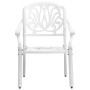 Mesa y sillas de bistró 3 piezas aluminio fundido blanco de , Conjuntos de jardín - Ref: Foro24-3216339, Precio: 534,78 €, De...