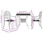 Mesa y sillas de bistró 3 piezas aluminio fundido blanco de , Conjuntos de jardín - Ref: Foro24-3216339, Precio: 534,78 €, De...