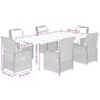 Set comedor de jardín 7 pzas con cojines ratán sintético marrón by , Garden sets - Ref: Foro24-3262852, Price: 924,60 €, Disc...