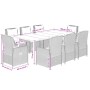 Set comedor jardín 9 pzas y cojines ratán sintético gris von , Gartensets - Ref: Foro24-3262867, Preis: 1,00 €, Rabatt: -5%%