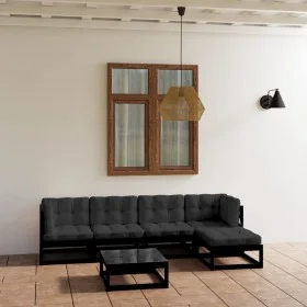6-piece garden furniture set with solid pine wood cushions by vidaXL, Garden sets - Ref: Foro24-3076593, Price: 649,58 €, Dis...