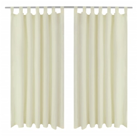 2 cortinas micro-satinadas con trabillas 140 x 245 cm von , Vorhänge und Gardinen - Ref: Foro24-130358, Preis: 32,31 €, Rabat...