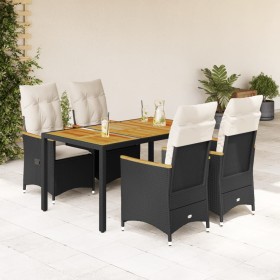 Set de muebles jardín 5 pzas con cojines ratán sintético negro von , Gartensets - Ref: Foro24-3276834, Preis: 561,74 €, Rabat...