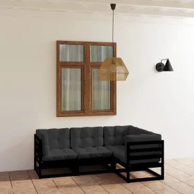 4-piece garden furniture set with solid pine wood cushions by vidaXL, Garden sets - Ref: Foro24-3076598, Price: 465,16 €, Dis...
