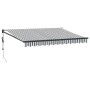 Toldo retráctil aluminio y tela antracita y blanco 3,5x2,5 m by , Awnings - Ref: Foro24-3216119, Price: 256,34 €, Discount: %
