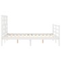 Weißer Massivholzbettrahmen mit Kopfteil 120x200 cm von vidaXL, Betten und Lattenroste - Ref: Foro24-3194892, Preis: 125,80 €...