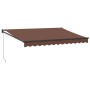 Toldo retráctil manual marrón 350x250 cm by , Awnings - Ref: Foro24-3215704, Price: 209,06 €, Discount: %