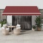 Toldo retráctil manual burdeos 400x300 cm
