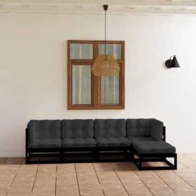 5-piece garden furniture set with solid pine wood cushions by vidaXL, Garden sets - Ref: Foro24-3076588, Price: 540,20 €, Dis...